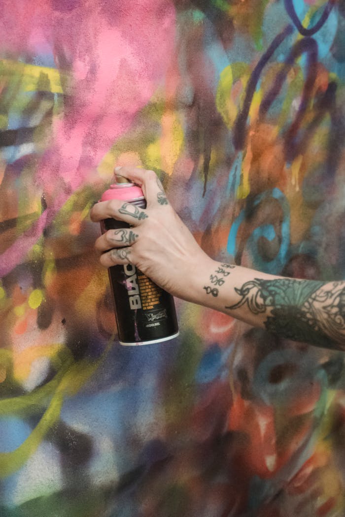 Hand with Graffiti Spray